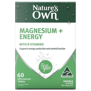 (PRE ORDER) Nature's Own Magnesium + Energy Effervescent 60 Tablets shelf life 2yrs